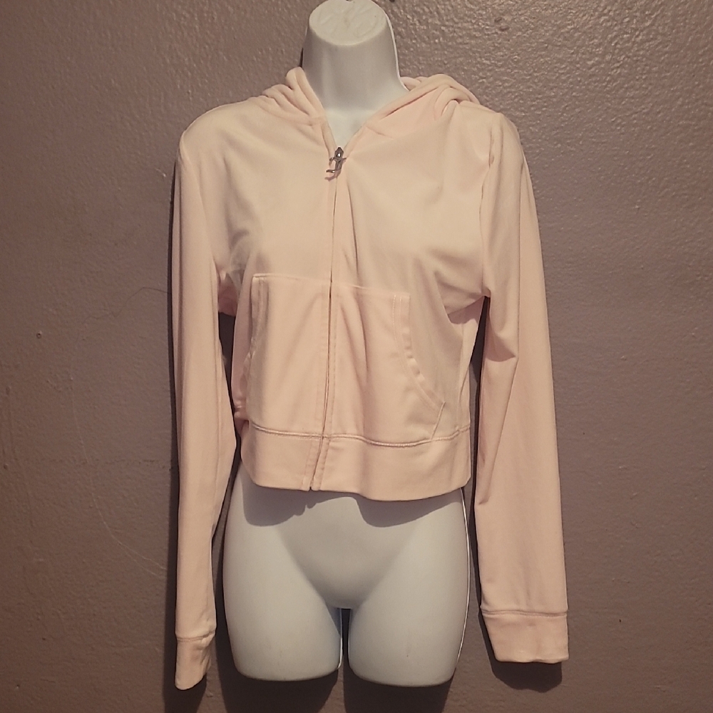 Juicy Couture Light Pink Cropped Hoodie